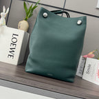 Loewe Pebble Hobo Bag 28 Deep Forest Green Calfskin 280595