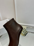 Loewe Anagram heel boot brown calfskin