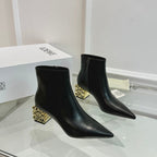 Loewe Anagram heel boot black calfskin