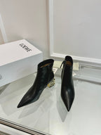 Loewe Anagram heel boot black calfskin