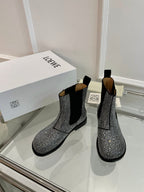 Loewe Chelsea boots diamond black cowhide