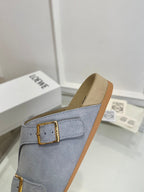 Loewe x Birkenstock Slide Slate Gray Suede