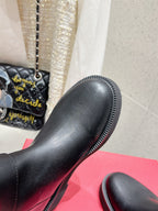 VLOGO SIGNATURE BLACK CALFSKIN ANKLE BOOT 30MM