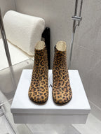 Loewe 25 ankle boots leopard suede