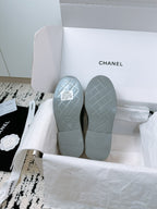 CC Moccasins 25mm In Grey Glossy Lambskin 144641