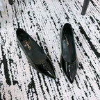 CC Ballet Flats In Black Glossy Lambskin 144667