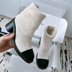 CC Ankle Boots 70MM In White Suede 144564