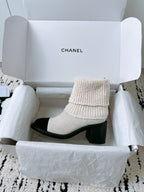CC Ankle Boots 70MM In White Suede 144564