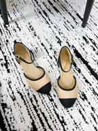 CC 25 Marry Jane Beige Imported Cowhide 300175