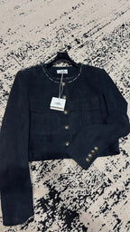 HM 25 Premium Blue Black Suede Jacket 264284