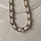 cc 24s31 nano shopping bag 17.5cm cream lambskin gold hardware