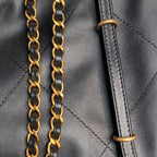 Chanel 2025 Maxi Hobo Bag 47cm Black Soft Calfskin 322113