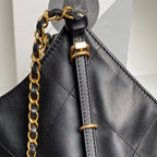 Chanel 2025 Maxi Hobo Bag 47cm Black Soft Calfskin 322113