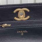 Chanel 2025 Bag Black Gold 19cm Lambskin 269234