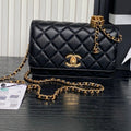 Chanel 2025 Bag Black Gold 19cm Lambskin 269234