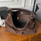 Chanel 2025 Hobo Bag 35cm Brown Suede 318243