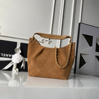 Chanel 2025 Hobo Bag 31cm Tan Suede With Gold Hardware 320287