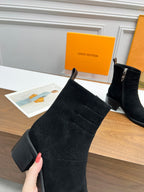 LV Jazz Boots Black Suede