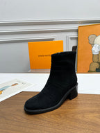 LV Jazz Boots Black Suede