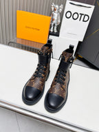 LV Citizen Boots Dark Brown Monogram Cowhide