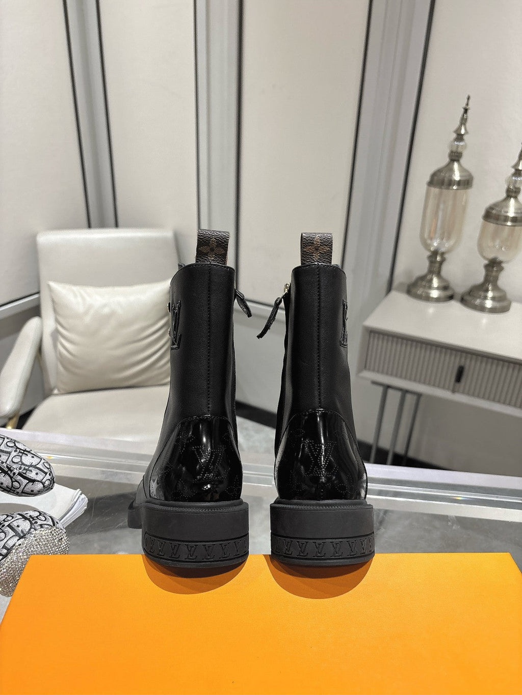 LV Citizen Flat Ranger Boot Black Cowhide