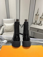 LV Citizen Flat Ranger Boot Black Cowhide