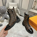 LV Citizen Flat Ranger Boot Dark Brown Monogram Cowhide