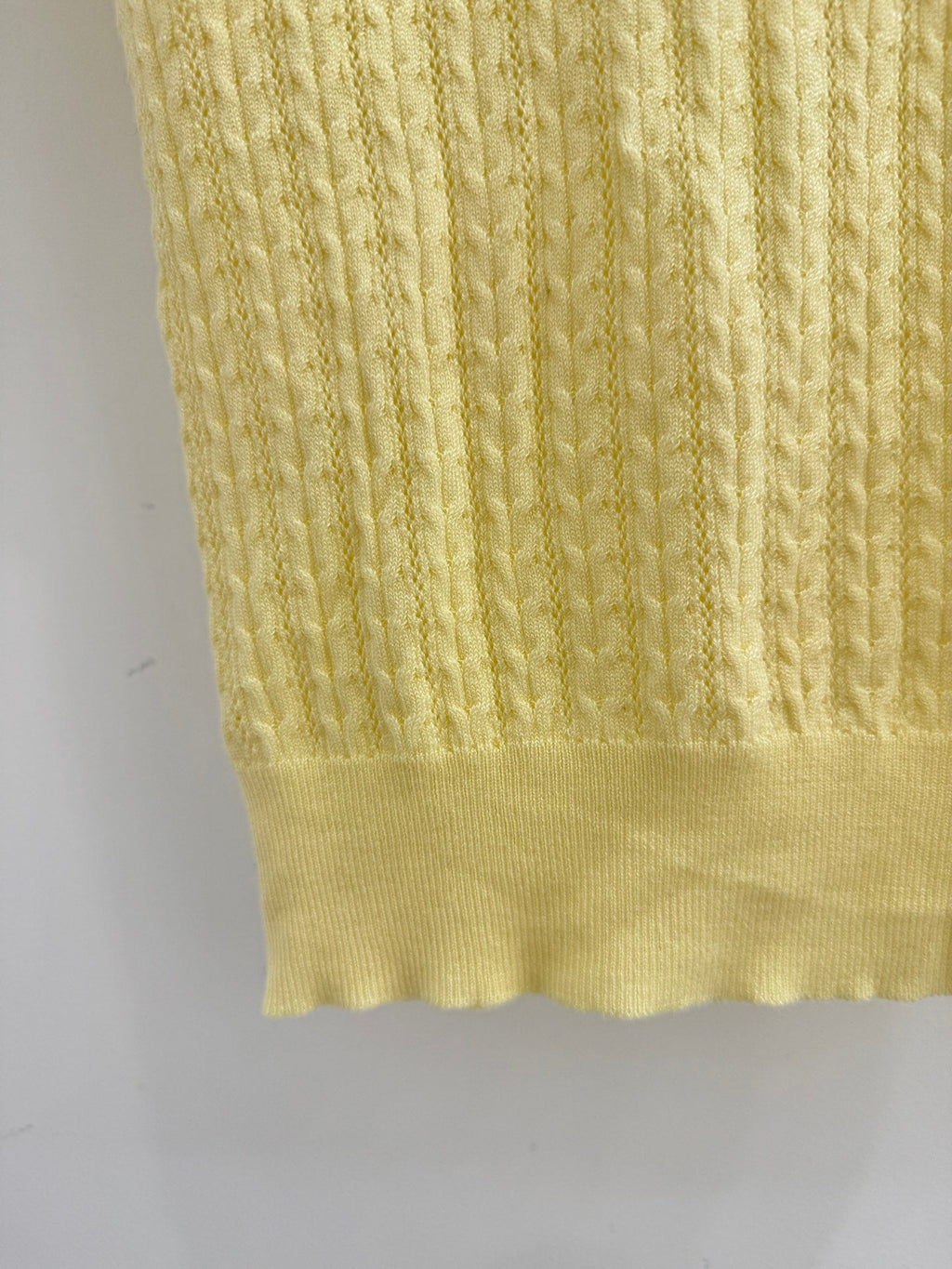 Chanel 2026 Polo Collar Short-sleeved Top Yellow and Purple Wool Polyester