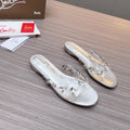 CL Slippers Silver PVC and Iridescent Nappa Leather 251047
