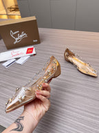 CL Ballet Flats PVC and Iridescent Nappa Leather 251049