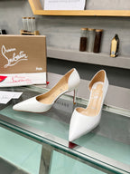 Cl Iriza 85mm Pumps Patent Leather White