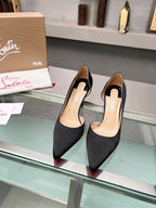Cl Iriza 85mm Pumps Crepe Satin Black