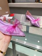 CL Jelly Strass Flats Pvc Iridescent Nappa Leather And Strass Parme