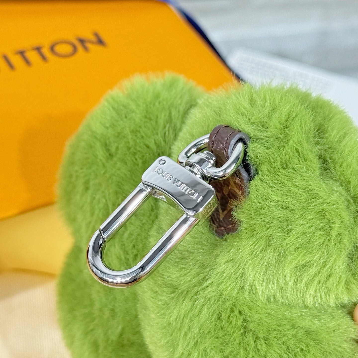 LV Lucky Trefoil Four-leaf Clover Charm Green mix Colors Wool