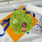 LV Lucky Trefoil Four-leaf Clover Charm Green mix Colors Wool