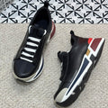 HM Men's Just Sneaker Black Cowhide And Nubuck Leather 545939
