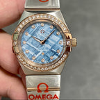 Omega Constellation 27mm Pink Gold Blue Dial