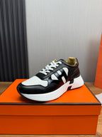 HM Men's Sneaker Black White Cowhide 519235