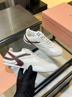 MIU x NB 26ss Sneaker Creams Burgundy Fabric Suede 625659