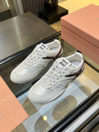 MIU x NB 26ss Sneaker Creams Burgundy Fabric Suede 625659