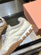 MIU 26ss Sneaker Beige Fabric Suede 625654