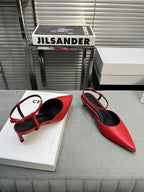 cl kitten 50 with metal toe red calfskin