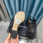 cc thong sandal 40 black calfskin