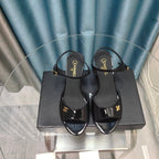 cc slingbacks sandal 85 black patent calfskin