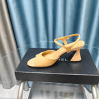 cc slingbacks sandal 85 beige patent calfskin
