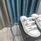 CC 25C Sandal Triple Straps White Calfskin