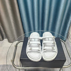 CC 25C Sandal Triple Straps White Calfskin