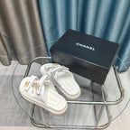 CC 25C Dad Mule White Grained Calfskin