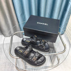 CC 25C Dad Mule Black Grained Calfskin