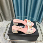 CC 25 Sandal Heel 5cm Tweed Mop
